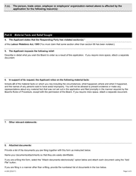 Form A-33 Application Under Section 96 of the Act (Unfair Labour Practice) - Ontario, Canada, Page 3