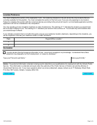 Form 1977E Application for Employment Occupational Health and Safety Inspector - Construction - Ontario, Canada, Page 6
