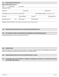 Form A-87 Request for Hearing and Notice of Intent to Defend/Participate (Construction Industry Grievance Referral) - Ontario, Canada, Page 2