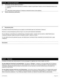 Forme A-87 Demande D&#039;audience Et Avis D&#039;intention De Presenter Une Defense Ou De Participer (Renvoi D&#039;un Grief Dans L&#039;industrie De La Construction) - Ontario, Canada (French), Page 3