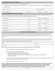 Request for Agency Action Certification Application - Mammography - Utah, Page 2