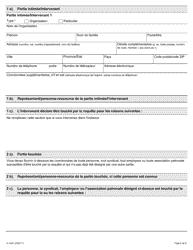 Forme A-102 Ponse/Intervention - Requete En Vertu De L&#039;article 6, 9, 10, 11, 18 Ou 23 De La Loi De 2001 Sur La Negociation Collective Dans Les Services D&#039;ambulance - Ontario, Canada (French), Page 2