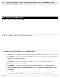 Form A-37 Application Concerning Work Assignment (Jurisdictional Dispute) - Ontario, Canada, Page 3