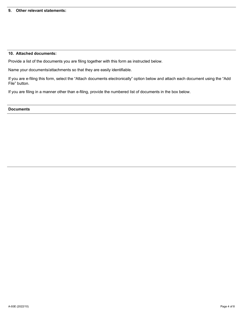 Form A-93 Response / Intervention - Application for Accreditation Construction Industry - Ontario, Canada, Page 4