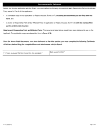 Form A-17 Application for Right of Access - Ontario, Canada, Page 6