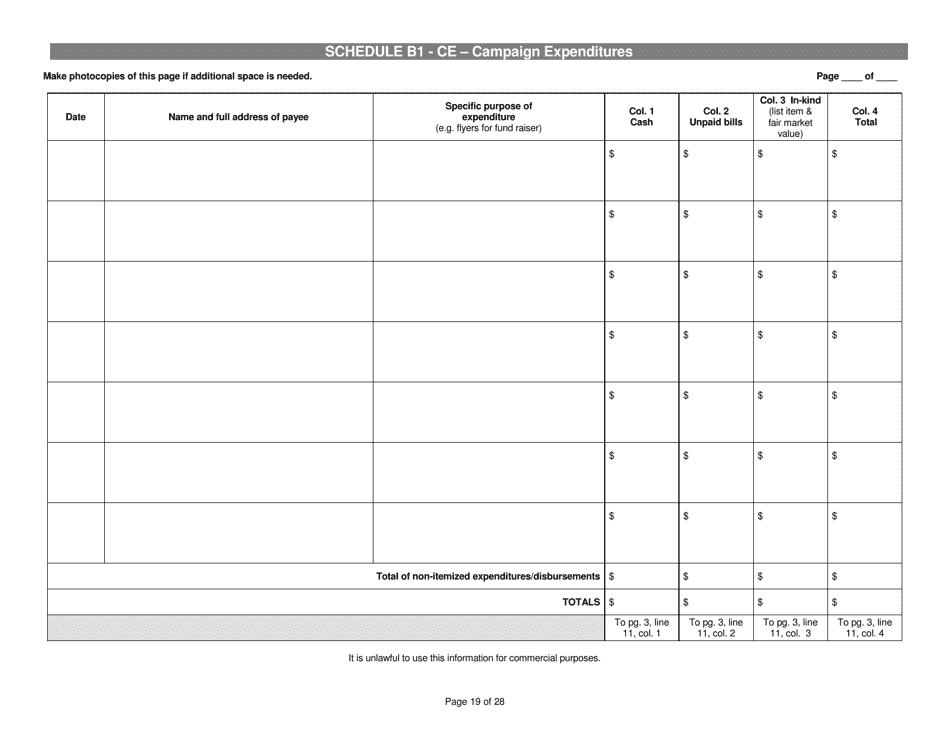 Report of Receipts and Expenditures for Candidate Committees Principal Campaign Committees - Minnesota, Page 19