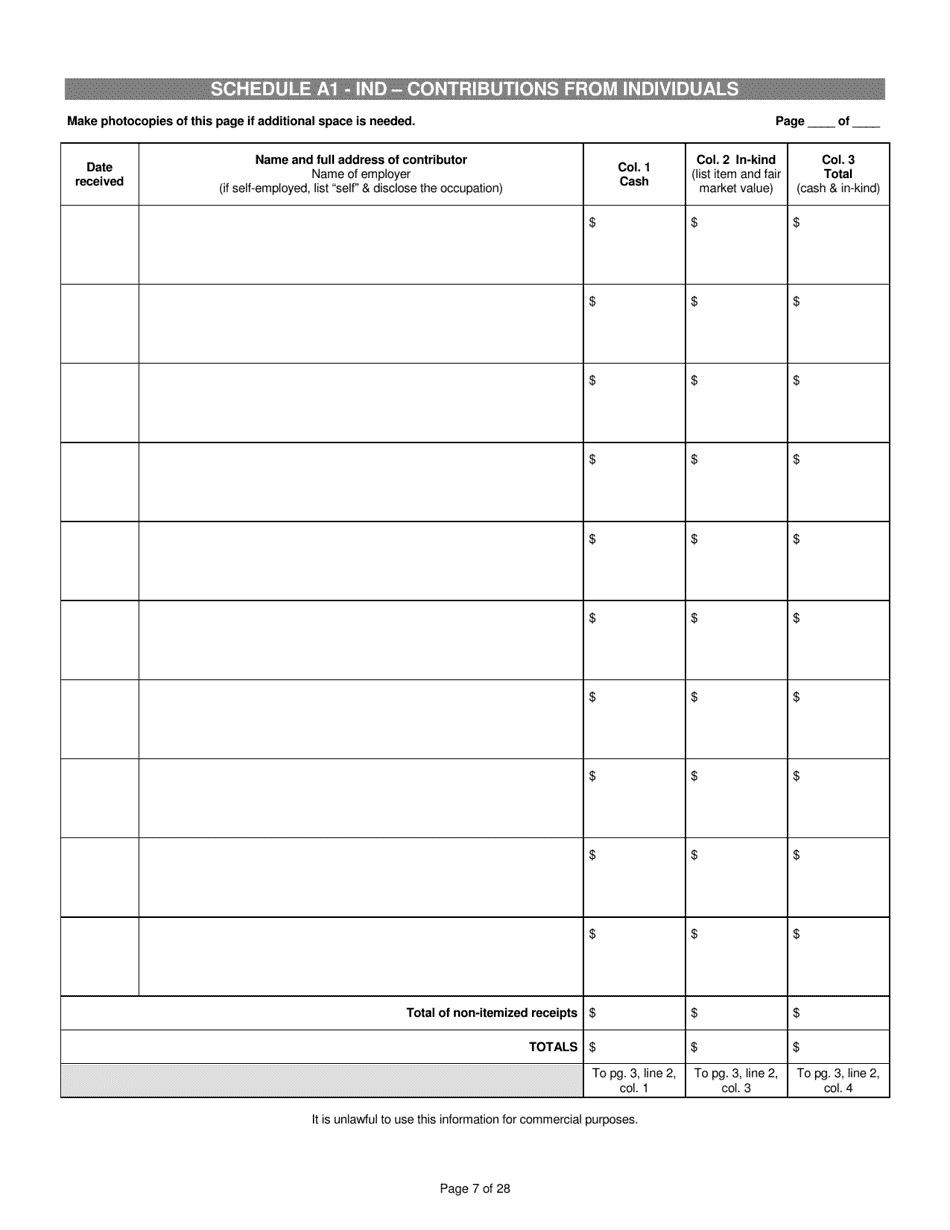 Report of Receipts and Expenditures for Candidate Committees Principal Campaign Committees - Minnesota, Page 7