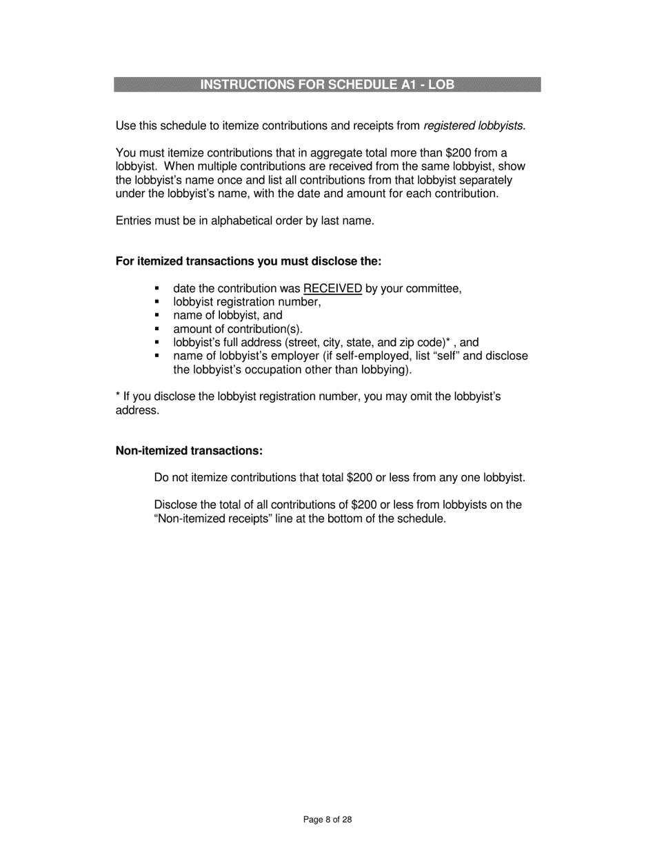 Report of Receipts and Expenditures for Candidate Committees Principal Campaign Committees - Minnesota, Page 8