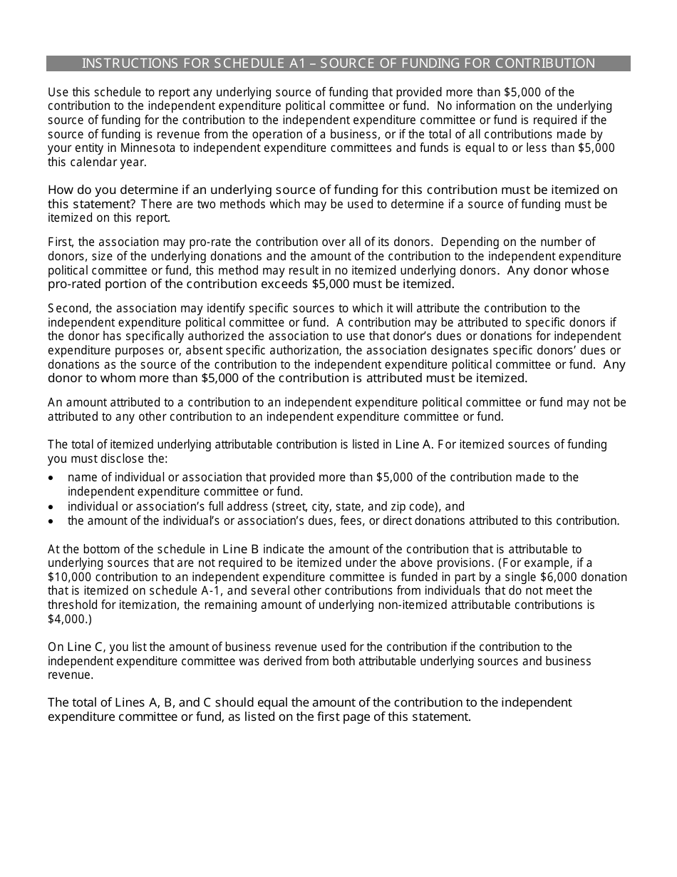 Disclosure Statement for Corporations and Other Unregistered Associations Contributing to Independent Expenditure Committees and Funds - Minnesota, Page 4
