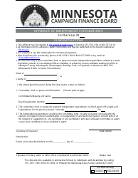Document preview: Affidavit of Independent Expenditures - Minnesota