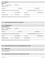 Form A-61 Application Under Section 21, 22, and/or 23 of the Act - Ontario, Canada, Page 2