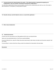 Form A-61 Application Under Section 21, 22, and/or 23 of the Act - Ontario, Canada, Page 4