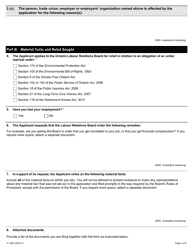 Form A-129 Application Regarding Unlawful Reprisal - Ontario, Canada, Page 3