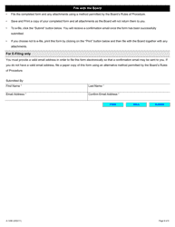 Form A-129 Application Regarding Unlawful Reprisal - Ontario, Canada, Page 8