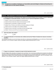 Forme A-129 Requete Relative a DES Represailles Illicites - Ontario, Canada (French), Page 3