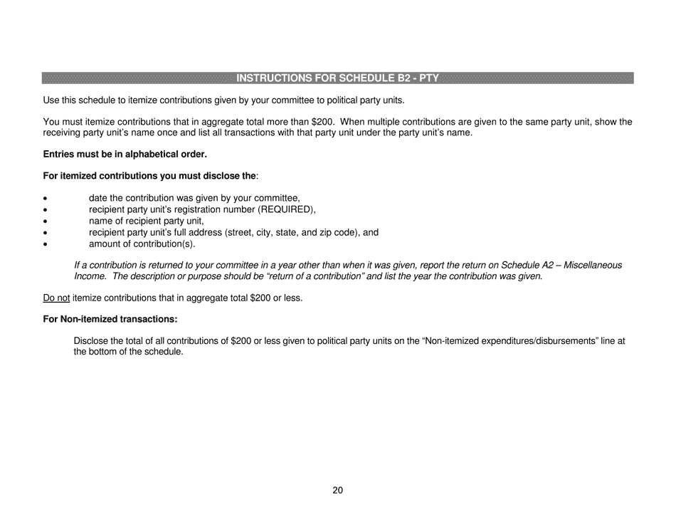 Report of Receipts and Expenditures for Political Party Units - Minnesota, Page 20
