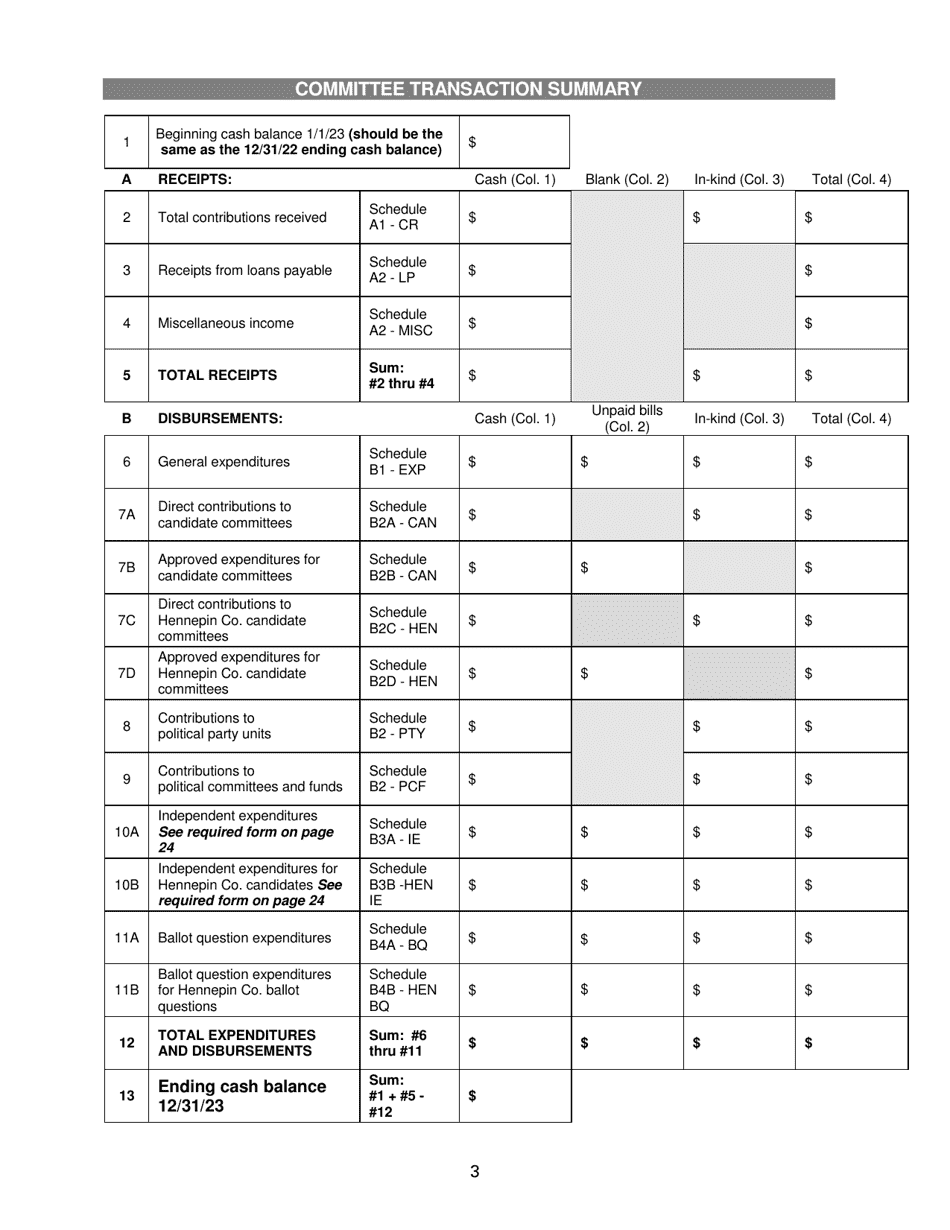 Report of Receipts and Expenditures for Political Party Units - Minnesota, Page 3