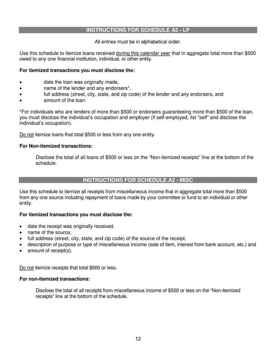 Report of Receipts and Expenditures for Independent Expenditure Committees and Funds - Minnesota, Page 12