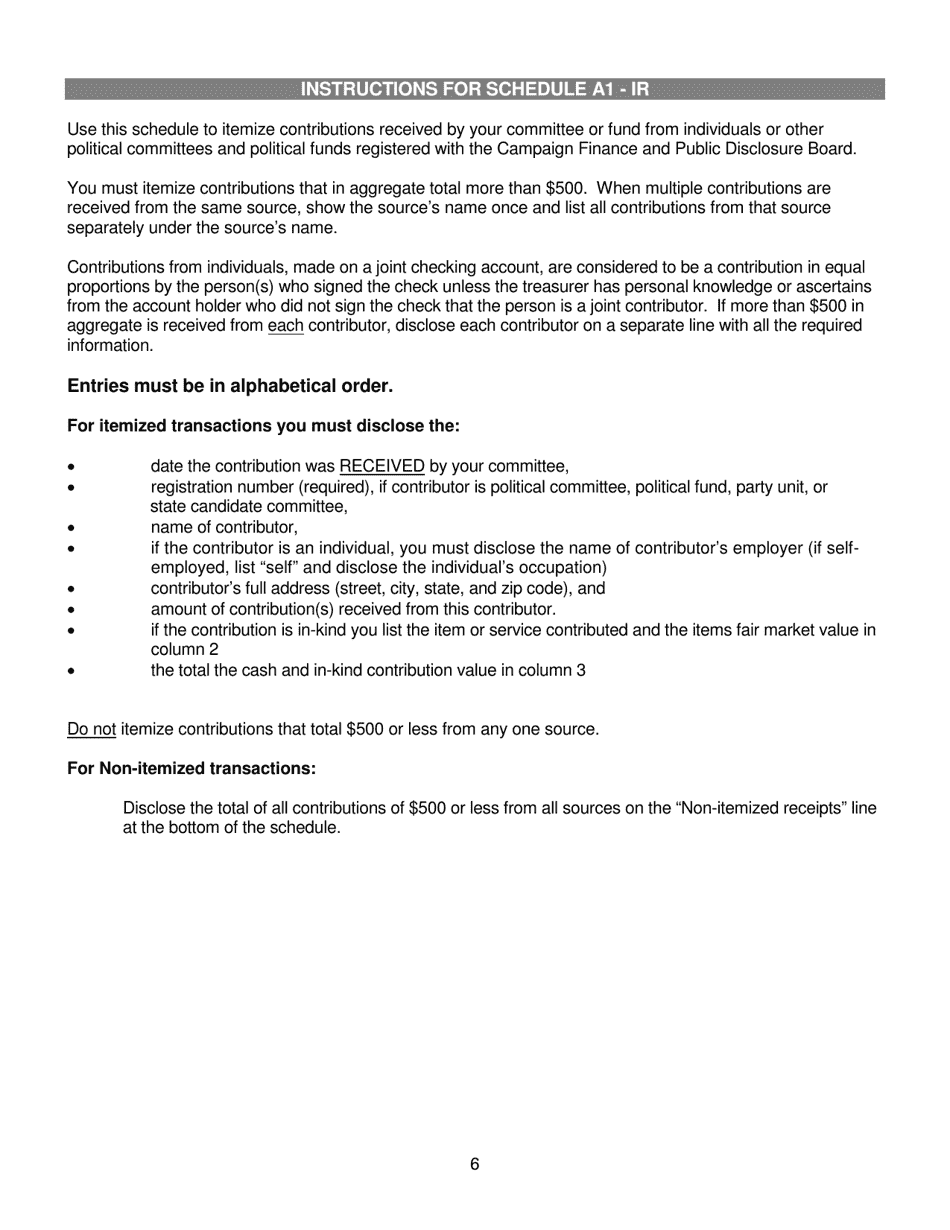 Report of Receipts and Expenditures for Independent Expenditure Committees and Funds - Minnesota, Page 6