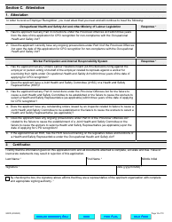 Form 2027E Supporting Ontario&#039;s Safe Employers (Sose) Chief Prevention Officer (Cpo) Employer Recognition Application - Ontario, Canada, Page 10