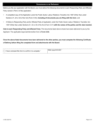 Form A-63 Application Under the Public Sector Labour Relations Transition Act, 1997 (Other Than Sections 21, 22 or 23 of the Act) - Ontario, Canada, Page 6