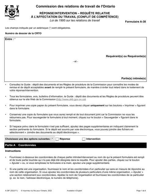 Forme A-38  Printable Pdf