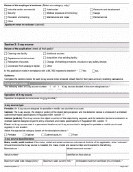 Form ON00057E Application for Registration and Installation of an X-Ray Source - Ontario, Canada, Page 2