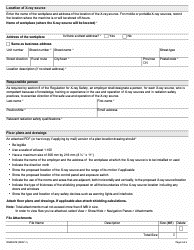 Form ON00057E Application for Registration and Installation of an X-Ray Source - Ontario, Canada, Page 3