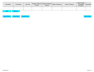 Form 1933E Record Keeping Template - Ontario, Canada, Page 3