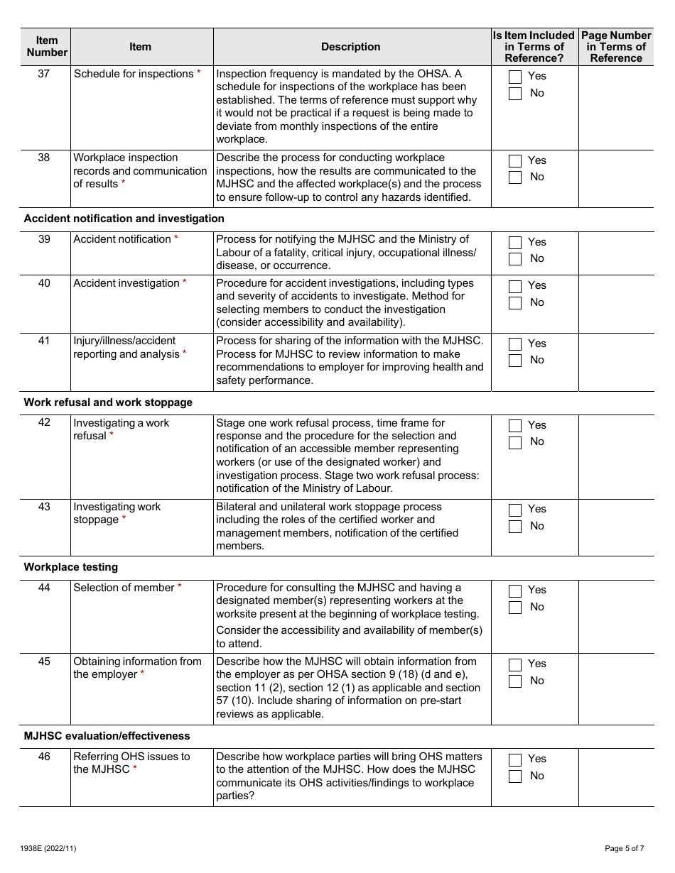 Form 1938E - Fill Out, Sign Online and Download Fillable PDF, Ontario ...