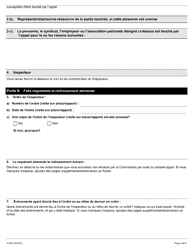 Forme A-65 Appel D&#039;un Ordre De L&#039;inspecteur - Ontario, Canada (French), Page 3