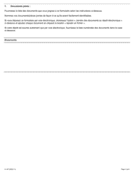 Forme A-14 Requete Relative a Une Ordonnance Provisoire - Ontario, Canada (French), Page 4