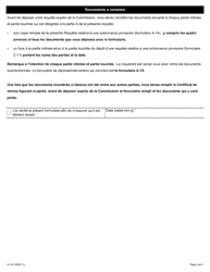 Forme A-14 Requete Relative a Une Ordonnance Provisoire - Ontario, Canada (French), Page 6