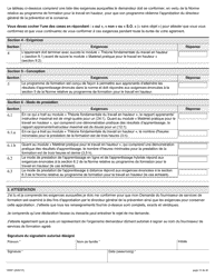 Forme 1950F Travail En Hauteur Demande Du Fournisseur De Services De Formation - Ontario, Canada (French), Page 15