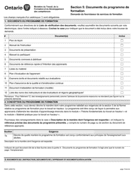 Forme 1950F Travail En Hauteur Demande Du Fournisseur De Services De Formation - Ontario, Canada (French), Page 16