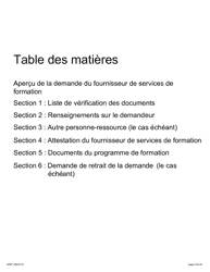 Forme 1950F Travail En Hauteur Demande Du Fournisseur De Services De Formation - Ontario, Canada (French), Page 2