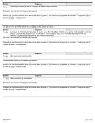 Forme 1950F Travail En Hauteur Demande Du Fournisseur De Services De Formation - Ontario, Canada (French), Page 34