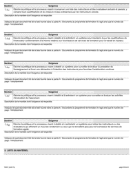 Forme 1950F Travail En Hauteur Demande Du Fournisseur De Services De Formation - Ontario, Canada (French), Page 39