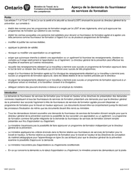 Forme 1950F Travail En Hauteur Demande Du Fournisseur De Services De Formation - Ontario, Canada (French), Page 3