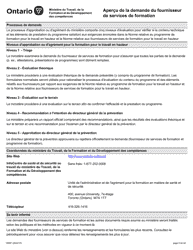 Forme 1950F Travail En Hauteur Demande Du Fournisseur De Services De Formation - Ontario, Canada (French), Page 4