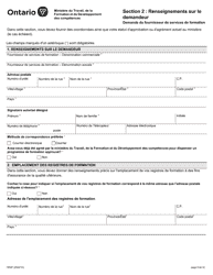 Forme 1950F Travail En Hauteur Demande Du Fournisseur De Services De Formation - Ontario, Canada (French), Page 9