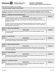 Form 1950E Working at Heights Training Provider Application - Ontario, Canada, Page 11