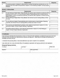 Form 1950E Working at Heights Training Provider Application - Ontario, Canada, Page 13