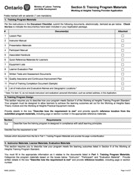 Form 1950E Working at Heights Training Provider Application - Ontario, Canada, Page 14