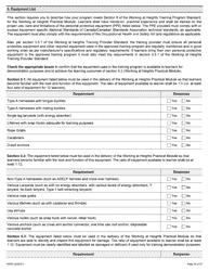 Form 1950E Working at Heights Training Provider Application - Ontario, Canada, Page 35