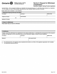 Form 1950E Working at Heights Training Provider Application - Ontario, Canada, Page 37
