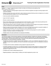 Form 1950E Working at Heights Training Provider Application - Ontario, Canada, Page 3