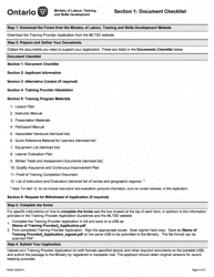 Form 1950E Working at Heights Training Provider Application - Ontario, Canada, Page 6