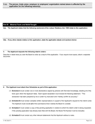Form A-14 Application for Interim Order - Ontario, Canada, Page 3