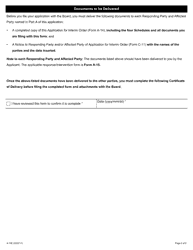 Form A-14 Application for Interim Order - Ontario, Canada, Page 6